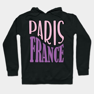 Paris France Typography Hoodie